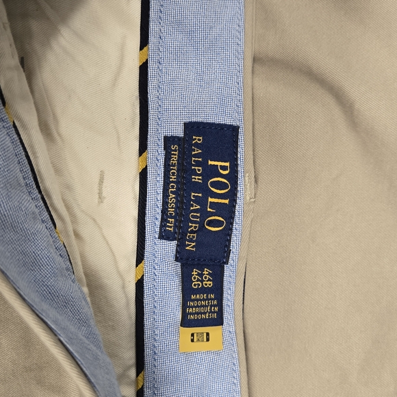 NWT POLO RAPLH LAUREN Men's Tan Shorts Stretch Classic Fit Chino Short SIZE 46B - Picture 4 of 7